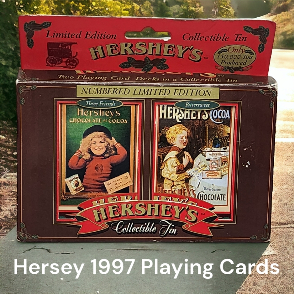 Hersheys Collectible Tin And Playing Cards 1997 Limited Edition